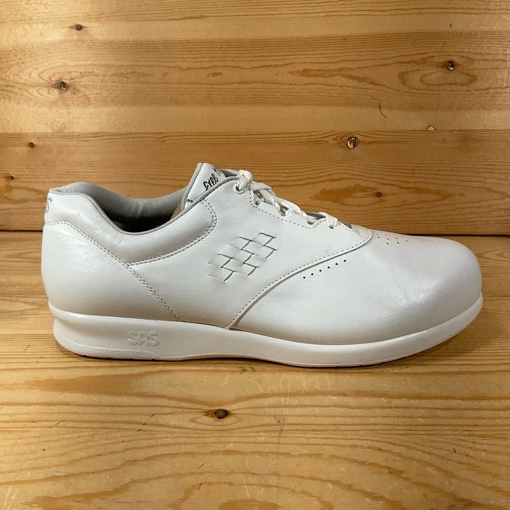 SAS Free Time Tripad Comfort Shoes Women’s 12 WW Double Wide White Leather USA